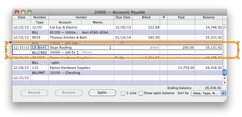applying customer credit quickbooks for mac